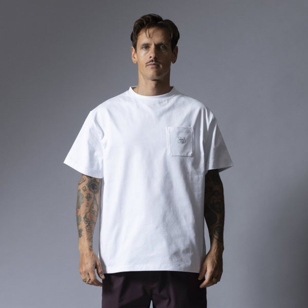 THE ROARK (ロアーク) /  半袖Tシャツ 厚手 / "LABEL POCKET" 14oz H/W TEE - WHITE / RTJHW1200 / メンズ