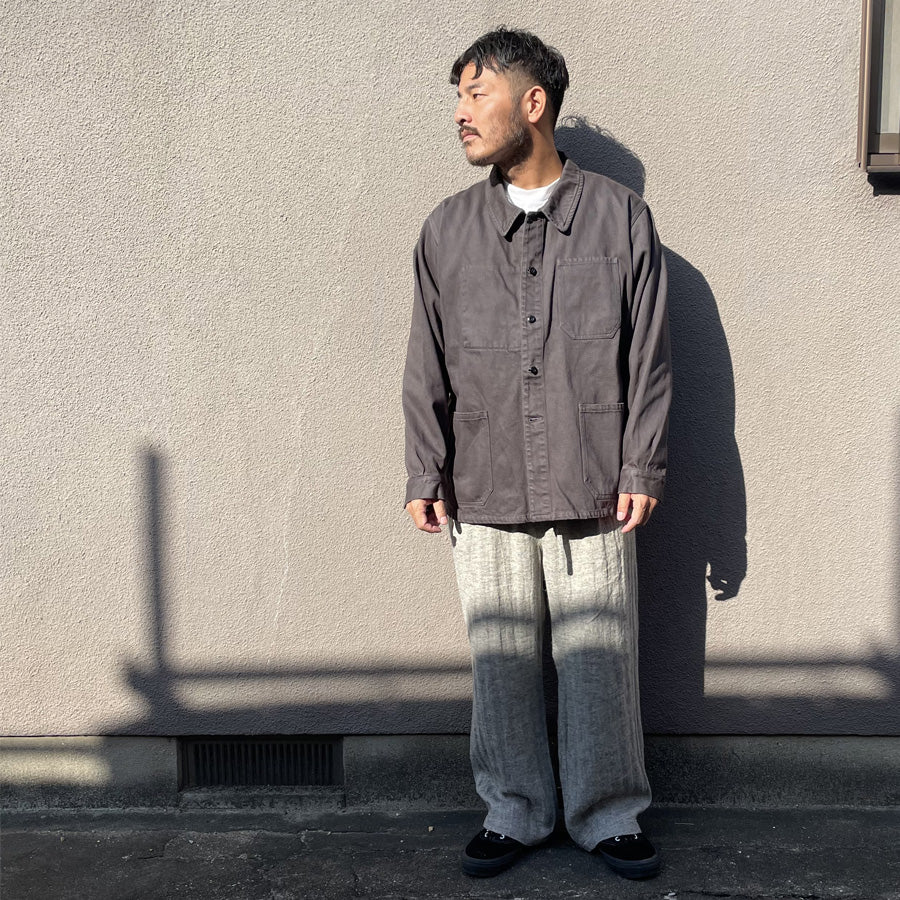 WAX(ワックス)  / フレンチワークジャケット / FRENCH WORK JACKET - BLACK / WX-0489 / メンズ THM