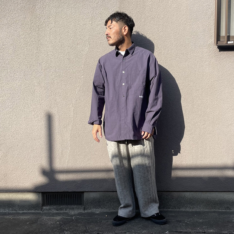 WAX(ワックス)  / リラックスフィット ポケットシャツ / POCKET SHIRTS - NAVY / WX-0493 / メンズ THM