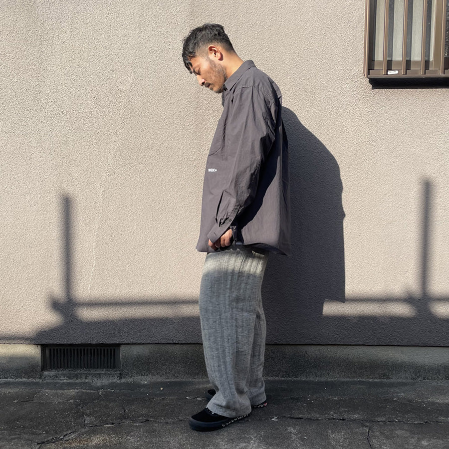 WAX(ワックス)  / リラックスフィット ポケットシャツ / POCKET SHIRTS - CHARCOAL / WX-0493 / メンズ THM
