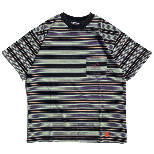Tony Taizsun(トニー タイズサン) / 半袖 Tシャツ / HANGTEN BORDER TEE - BLACK / 24SS-026HT / メンズ