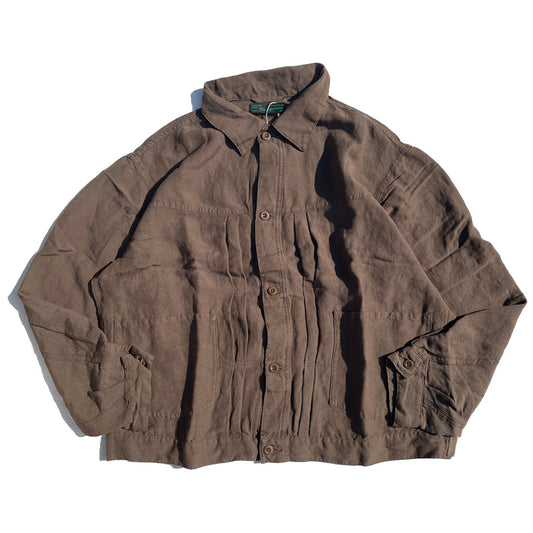 NASNGWAM (ナスングワム) / 日本製 レーヨンリネンジャケット / ATELIER JACKET - OLIVE / J2622009 / メンズ
