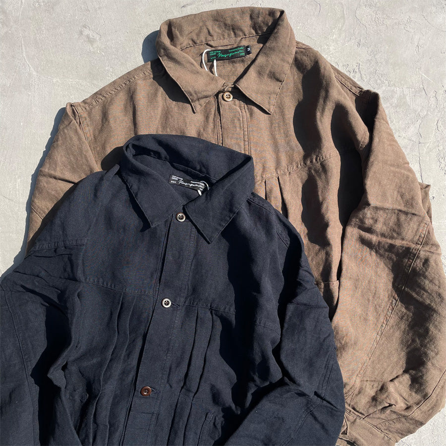 NASNGWAM (ナスングワム) / 日本製 レーヨンリネンジャケット / ATELIER JACKET - OLIVE / J2622009 / メンズ