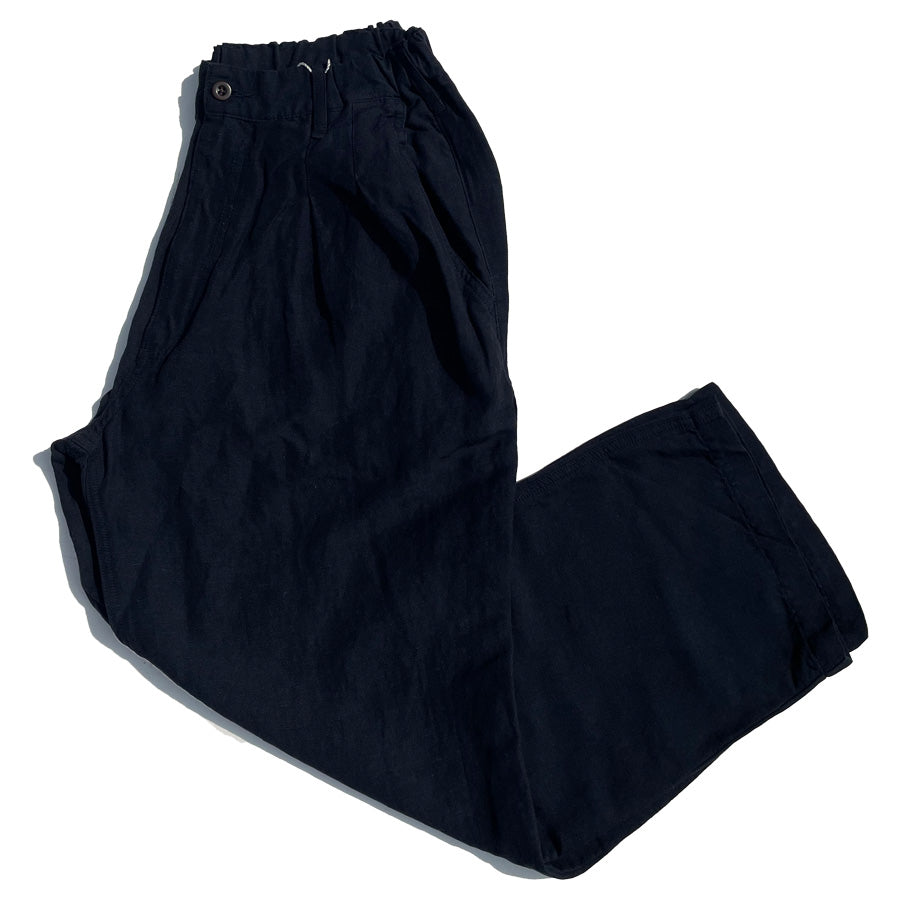 NASNGWAM (ナスングワム) / 日本製 レーヨンリネンパンツ / LABORER PANTS - DARK NAVY / P2624303 / メンズ