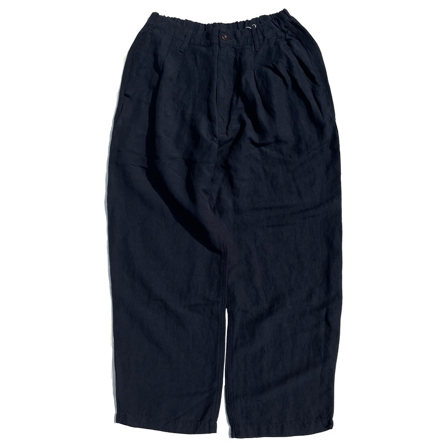 NASNGWAM (ナスングワム) / 日本製 レーヨンリネンパンツ / LABORER PANTS - DARK NAVY / P2624303 / メンズ