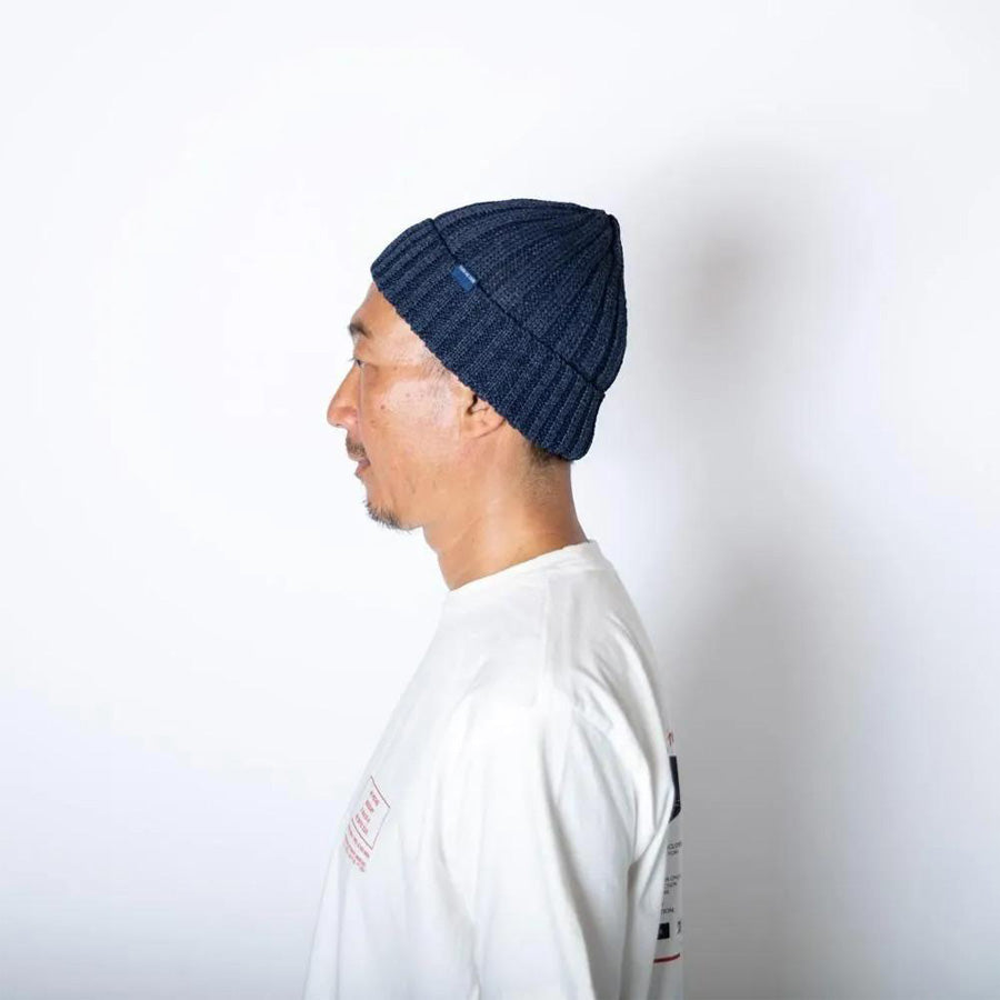 TURN ME ON(ターンミーオン) / コットンニット帽  ビーニー / 和紙ニットキャップ- NAVY / 526-348 / メンズ サマーニット帽