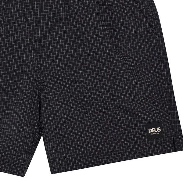 DEUS EX MACHINA ( デウスエクスマキナ ) / 水陸両用 街履きボードショーツ / SERVICE SWIM SHORT - BLACK / D261MBS511