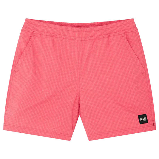 DEUS EX MACHINA ( デウスエクスマキナ ) / 水陸両用 街履きボードショーツ / SERVICE SWIM SHORT - MELON RED / D261MBS511