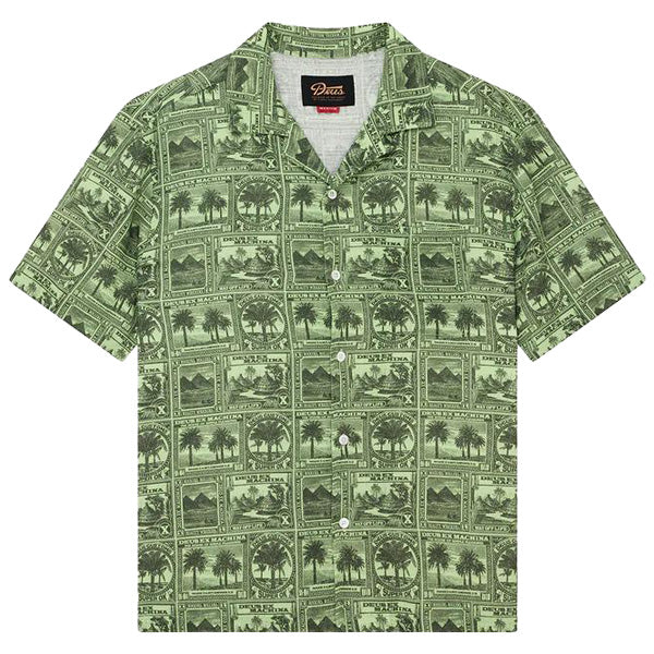 DEUS EX MACHINA ( デウスエクスマキナ ) / 半袖 オープンカラーシャツ / MAIL-MAN SHIRT - GREEN / D261MSH331