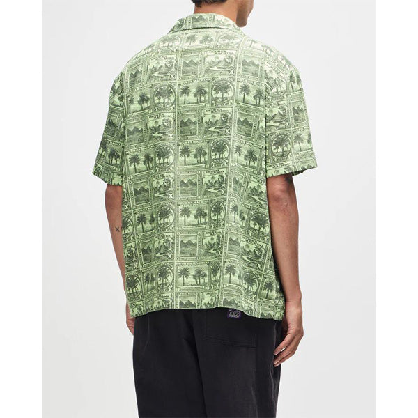 DEUS EX MACHINA ( デウスエクスマキナ ) / 半袖 オープンカラーシャツ / MAIL-MAN SHIRT - GREEN / D261MSH331
