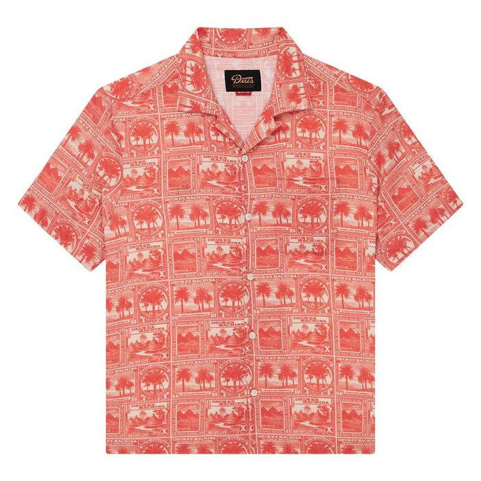 DEUS EX MACHINA ( デウスエクスマキナ ) / 半袖 オープンカラーシャツ / MAIL-MAN SHIRT - RED / D261MSH331