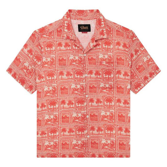 DEUS EX MACHINA ( デウスエクスマキナ ) / 半袖 オープンカラーシャツ / MAIL-MAN SHIRT - RED / D261MSH331