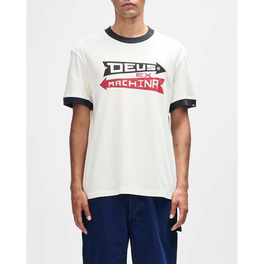 DEUS EX MACHINA ( デウスエクスマキナ ) / 半袖 Tシャツ / ARROWS RINGER TEE - PRISTINE WHITE / D261MTS152 / メンズ