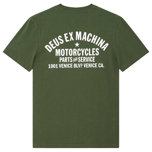 DEUS EX MACHINA ( デウスエクスマキナ ) Tシャツ / VENICE  ADDRESS TEE - PINE GREEN / D261MTS124