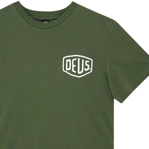 DEUS EX MACHINA ( デウスエクスマキナ ) Tシャツ / VENICE  ADDRESS TEE - PINE GREEN / D261MTS124