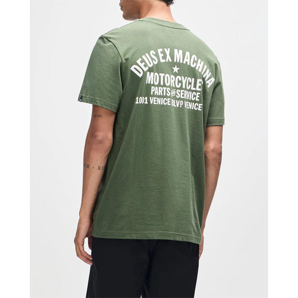 DEUS EX MACHINA ( デウスエクスマキナ ) Tシャツ / VENICE  ADDRESS TEE - PINE GREEN / D261MTS124