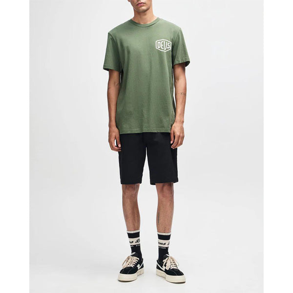 DEUS EX MACHINA ( デウスエクスマキナ ) Tシャツ / VENICE  ADDRESS TEE - PINE GREEN / D261MTS124