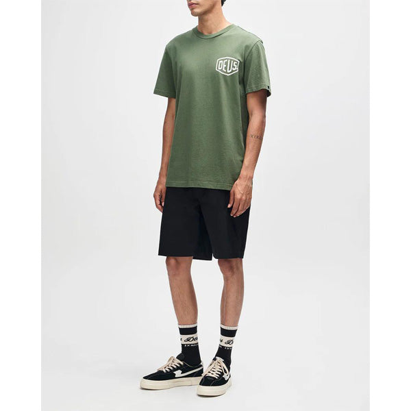 DEUS EX MACHINA ( デウスエクスマキナ ) Tシャツ / VENICE  ADDRESS TEE - PINE GREEN / D261MTS124