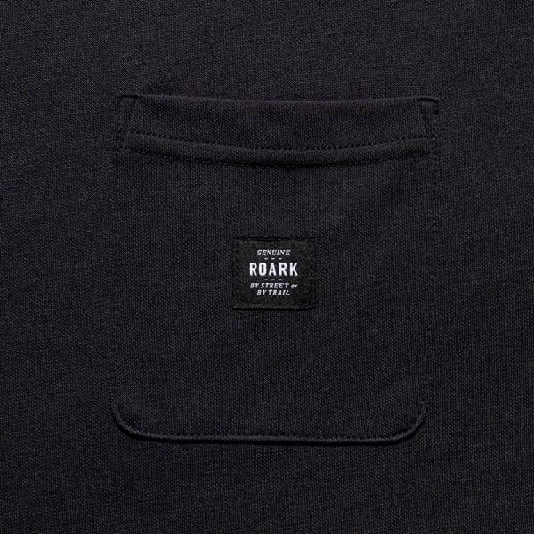 ROARK (ロアーク) / 半袖ドライTシャツ / "LABEL POCKET" DriRelease TEE - BLACK / RTJDR1200 / メンズ