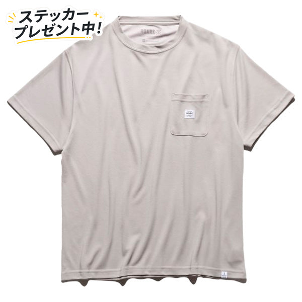 ROARK (ロアーク) / 半袖ドライTシャツ / "LABEL POCKET" DriRelease TEE - GREY / RTJDR1200 / メンズ