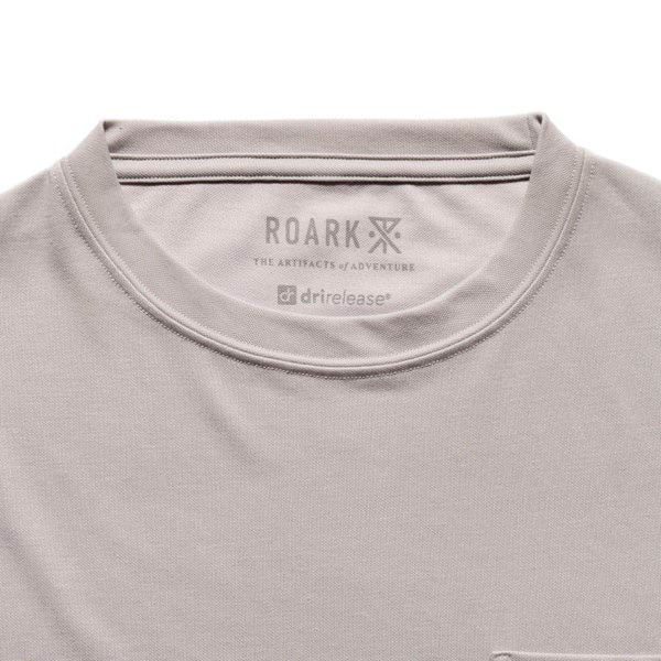 ROARK (ロアーク) / 半袖ドライTシャツ / "LABEL POCKET" DriRelease TEE - GREY / RTJDR1200 / メンズ