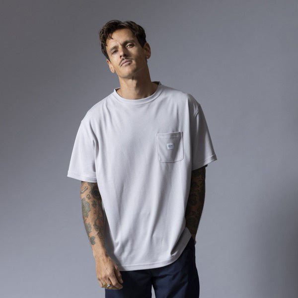 ROARK (ロアーク) / 半袖ドライTシャツ / "LABEL POCKET" DriRelease TEE - GREY / RTJDR1200 / メンズ