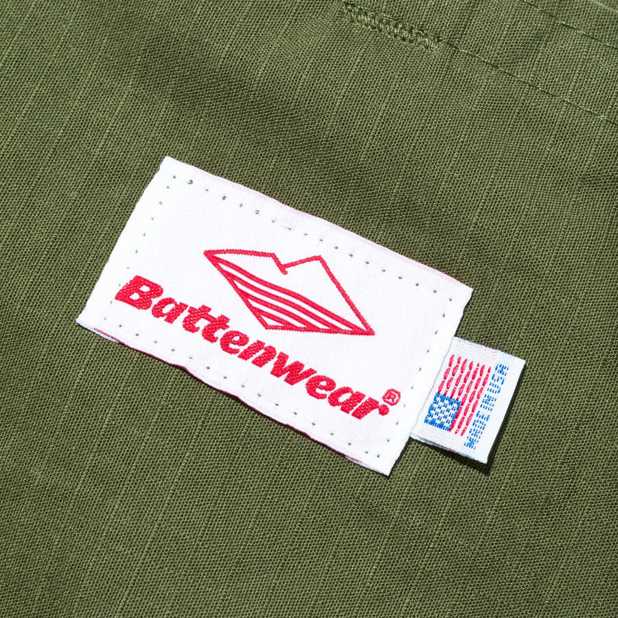 BATTENWEAR(バテン) / パッカブルトートバッグ アメリカ製 / MINI PUCKABLE TOTE - OLIVE DRAB COTTON x TAN / 60926SV
