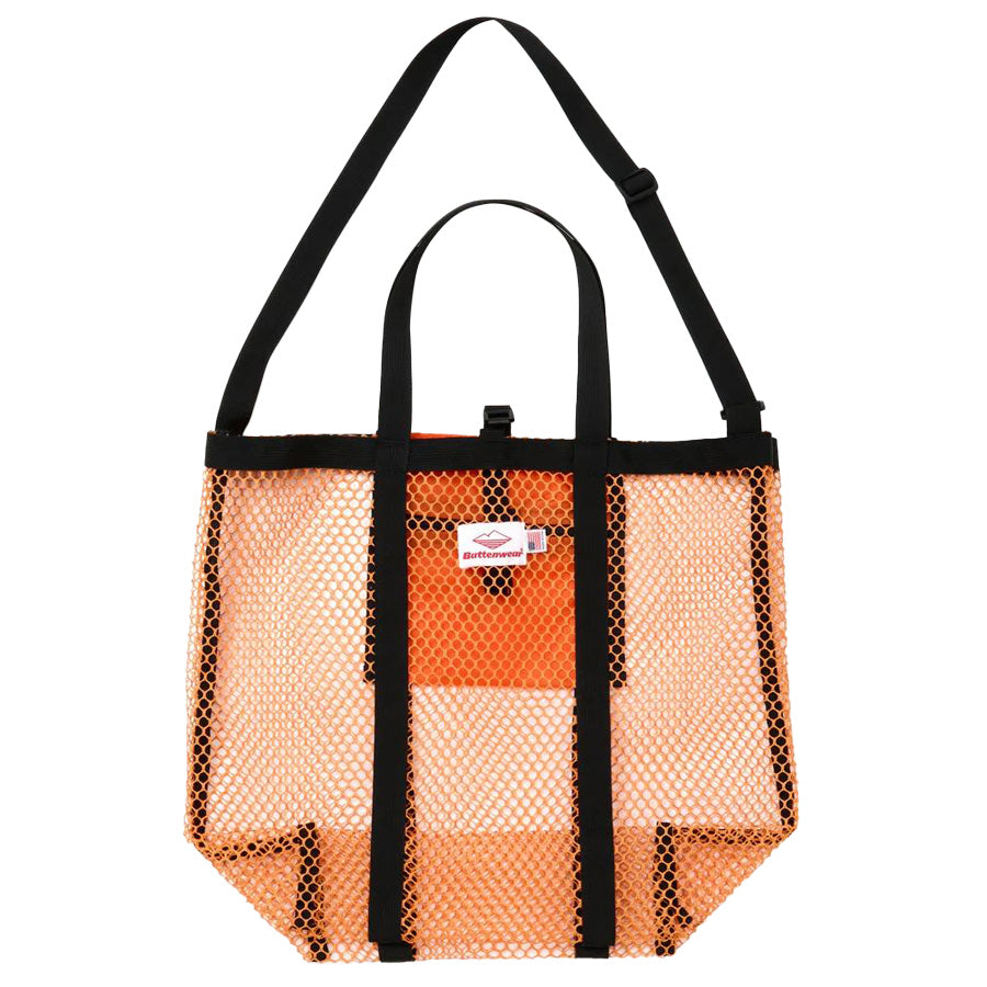 BATTENWEAR(バテンウエア) / メッシュトートバッグ アメリカ製 / MESH TOTE - ORANGE x BLACK / 60426SV