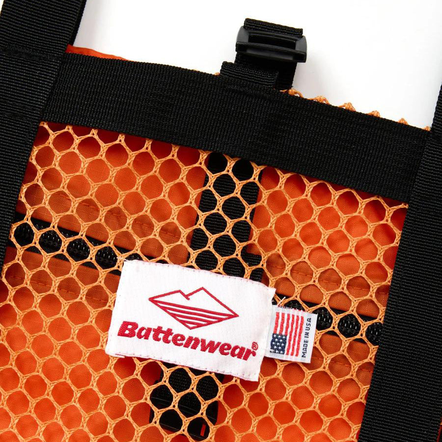 BATTENWEAR(バテンウエア) / メッシュトートバッグ アメリカ製 / MESH TOTE - ORANGE x BLACK / 60426SV