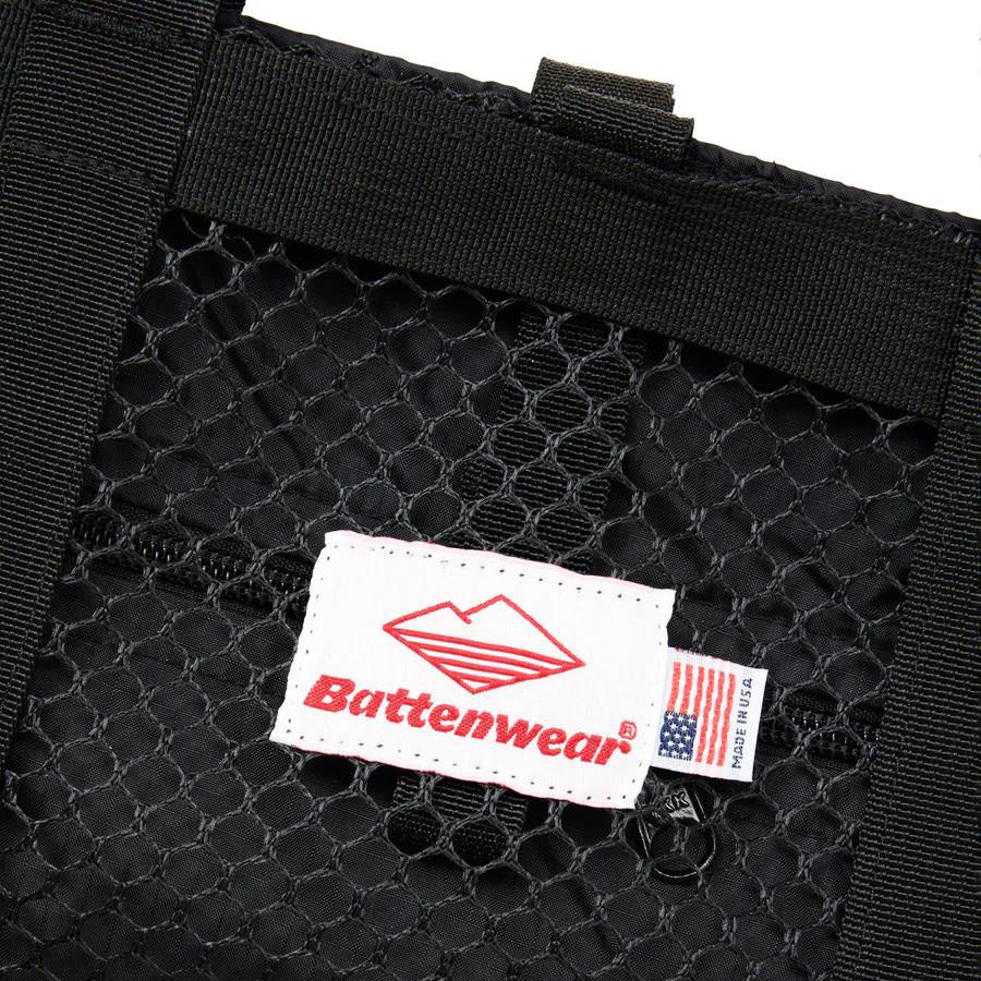 BATTENWEAR(バテンウエア) / メッシュトートバッグ アメリカ製 / MINI MESH TOTE - BLACK x BLACK / 62326SV