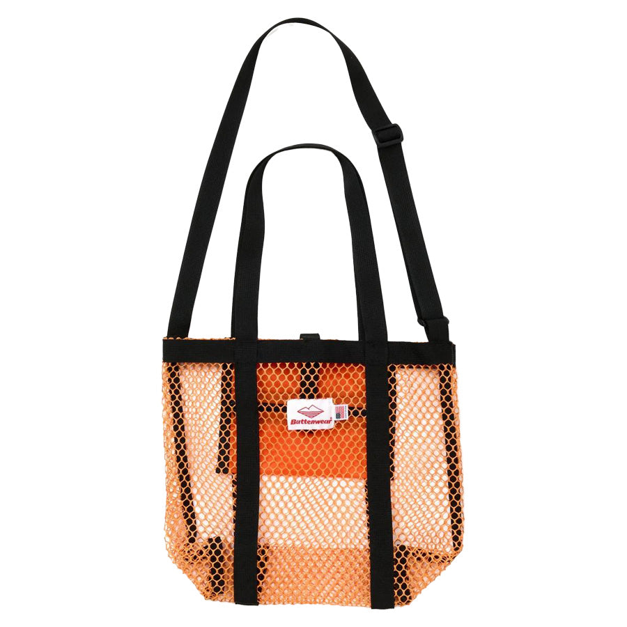 BATTENWEAR(バテンウエア) / メッシュトートバッグ アメリカ製 / MINI MESH TOTE - ORANGE x BLACK / 62326SV