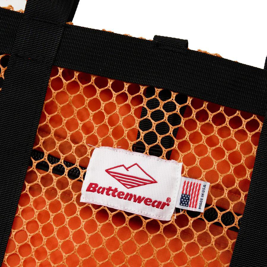 BATTENWEAR(バテンウエア) / メッシュトートバッグ アメリカ製 / MINI MESH TOTE - ORANGE x BLACK / 62326SV