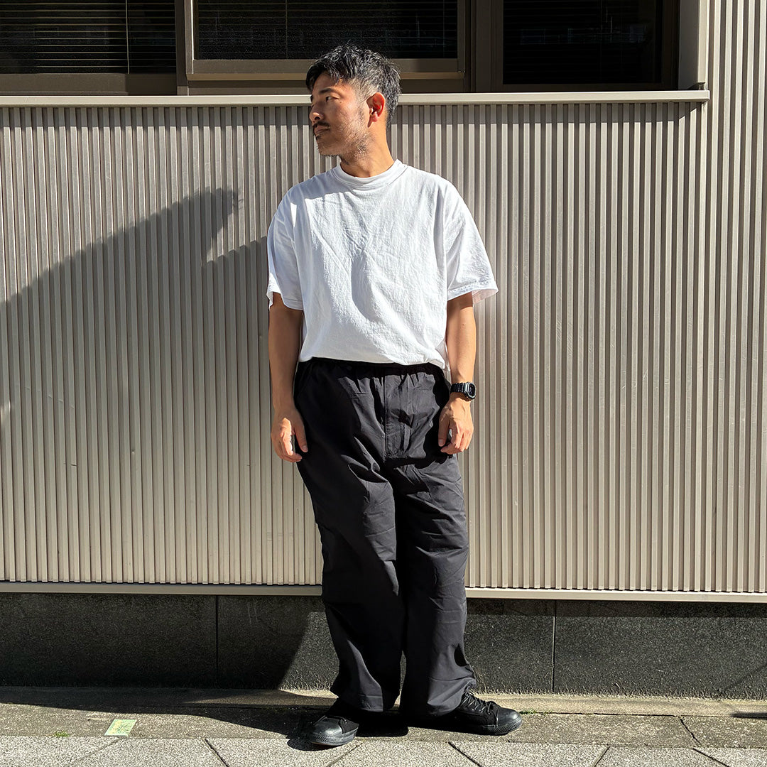 AXESQUIN.MODIFIED アクシーズクイン / リラックスフィット 軽量速乾ナイロンイージーパンツ / HELIUM BIG PANTS - BLACK /322042/メンズ