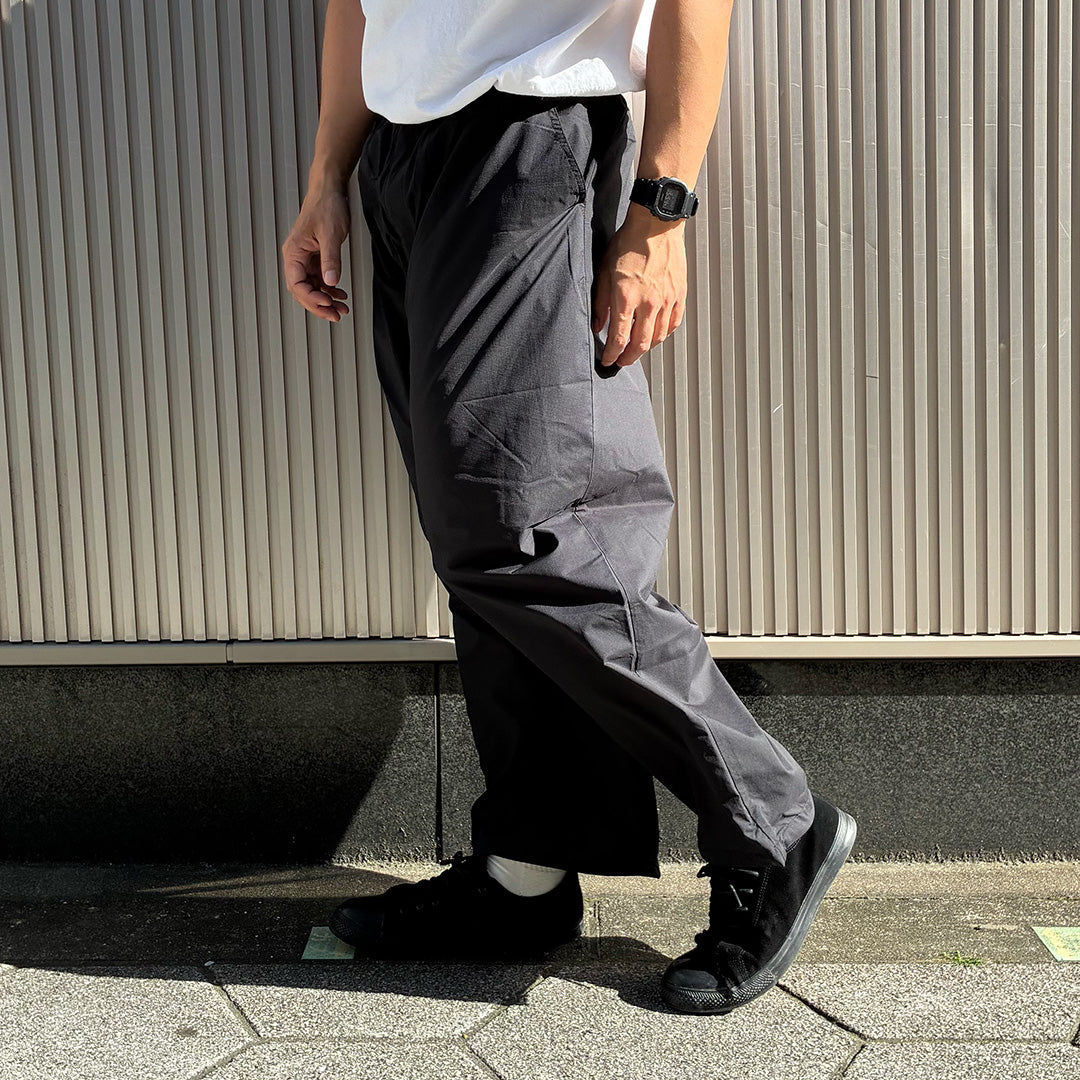 AXESQUIN.MODIFIED アクシーズクイン / リラックスフィット 軽量速乾ナイロンイージーパンツ / HELIUM BIG PANTS - BLACK /322042/メンズ
