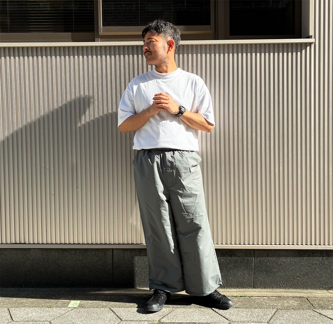 AXESQUIN.MODIFIED アクシーズクイン / リラックスフィット 軽量速乾ナイロンイージーパンツ / HELIUM BIG PANTS - PEWTER/322042/メンズ