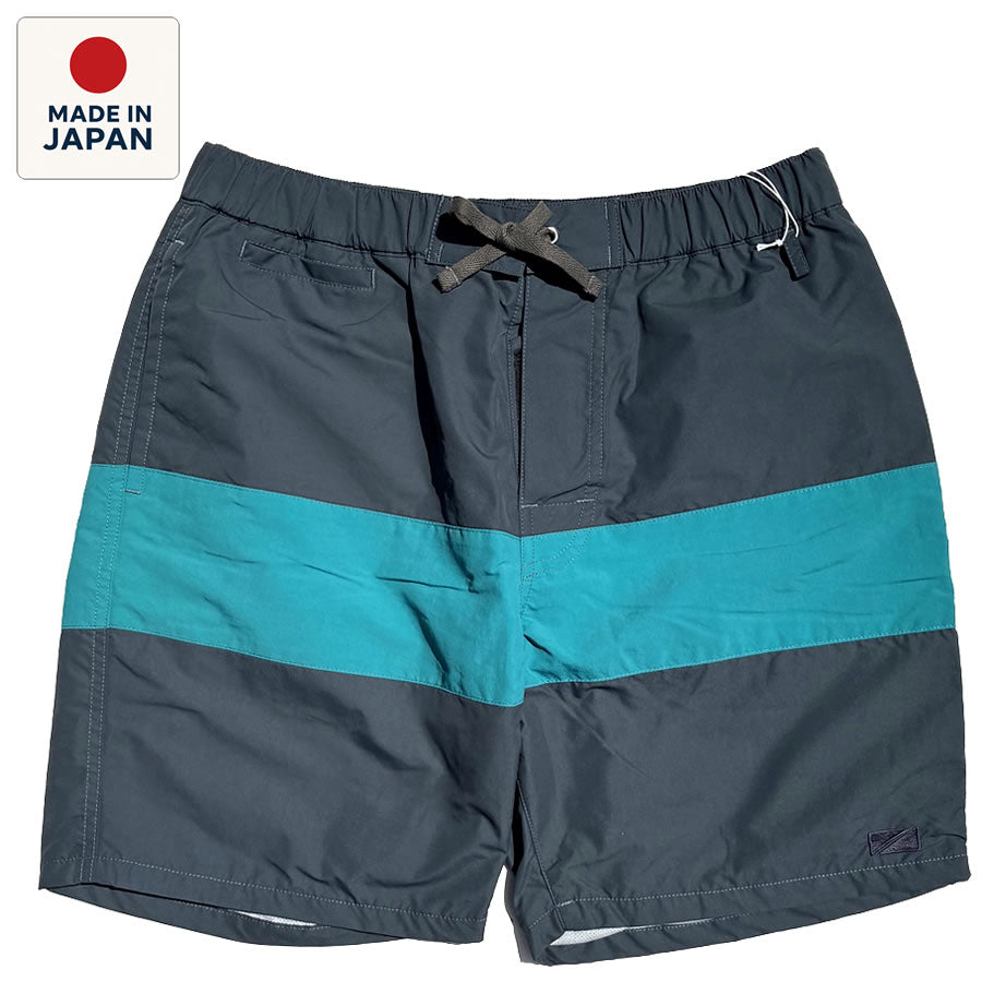 SHORT PANTS EVERY DAYショートパンツエブリデイ/街履きボードショーツ/COAST II CENTER LINE -CHARCOALxTEAL/SPED-0137/メンズ日本製