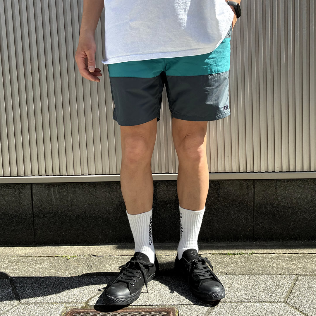 SHORT PANTS EVERY DAYショートパンツエブリデイ/街履きボードショーツ/COAST II CENTER LINE -CHARCOALxTEAL/SPED-0137/メンズ日本製