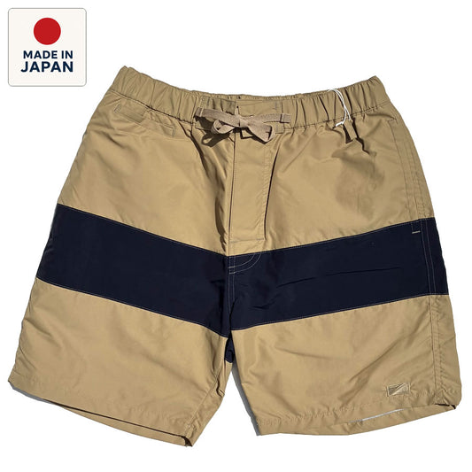 SHORT PANTS EVERY DAY ショートパンツエブリデイ/街履きボードショーツ/COAST II CENTER LINE - BEIGE x NAVY /SPED-0137/メンズ 日本製