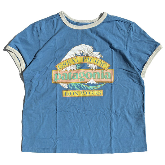 PATAGONIA(パタゴニア) / 半袖Tシャツ / W's GREAT  WAVES RINGER  TEE - SHORE BLUE / 37864 / レディース
