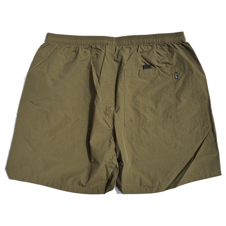 POLeR OUTDOOR STUFF(ポーラーアウトドアスタッフ) / ワイドショーツ 短パン / NYLON WIDE STUFF SHORTS 6inch - OLIVE / 261MCV0019 / メンズ