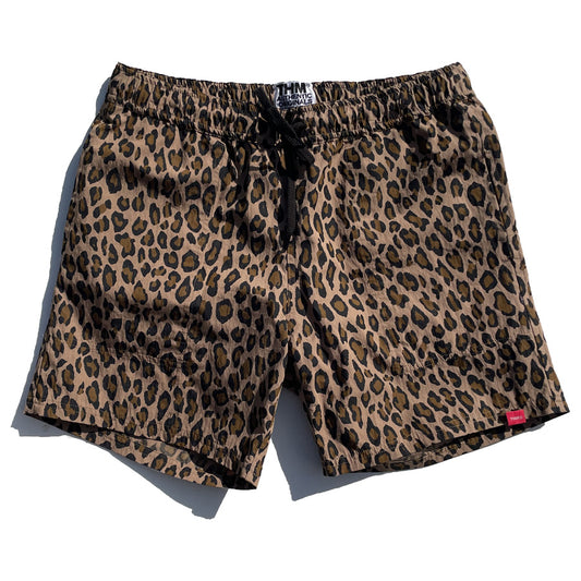 THE HARD MAN(ザハードマン)/ ヒョウ柄 レオパード 街履きボードショーツ /  Leopard shorts- Brown / THM-0702 / メンズ  WAX