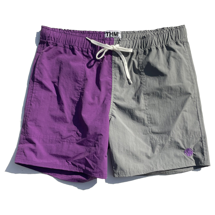 THE HARD MAN(ザハードマン)/ 街履きボードショーツ /  Bicolor shorts- Purple x Gray / THM-0704 / メンズ  WAX