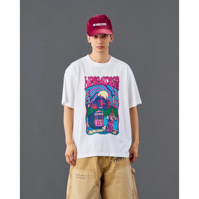 LIBERAIDERS(リベレイダース) / 半袖 Tシャツ / PSYCHEDELIC CITY TEE - WHITE / 736182601/ メンズ