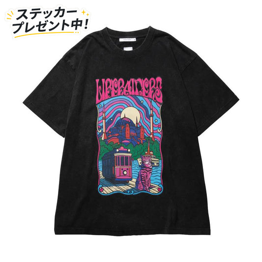 LIBERAIDERS(リベレイダース) / 半袖 Tシャツ / PSYCHEDELIC CITY TEE - BLACK / 736182601/ メンズ