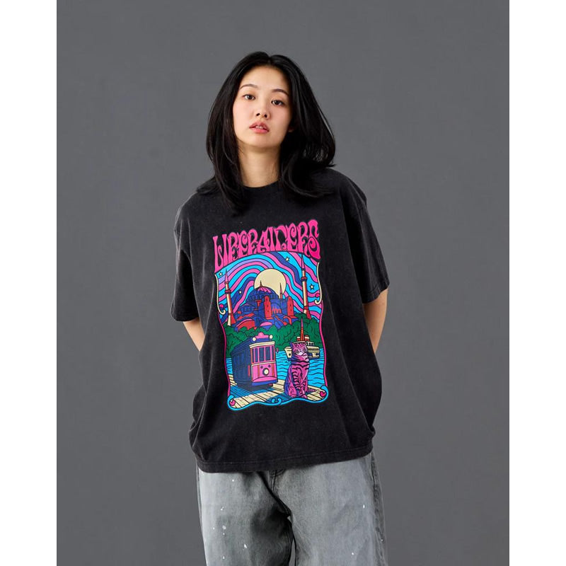 LIBERAIDERS(リベレイダース) / 半袖 Tシャツ / PSYCHEDELIC CITY TEE - BLACK / 736182601/ メンズ