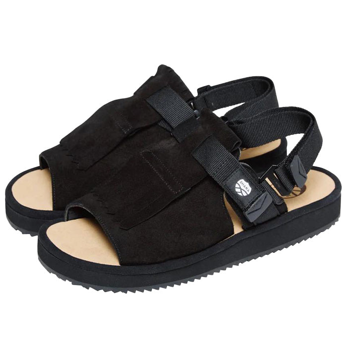 SHAKA (シャカ) / 4WAY ミュールサンダル / OPEN TOE MULE KILT SUEDE - BLACK / SK-356 / メンズ