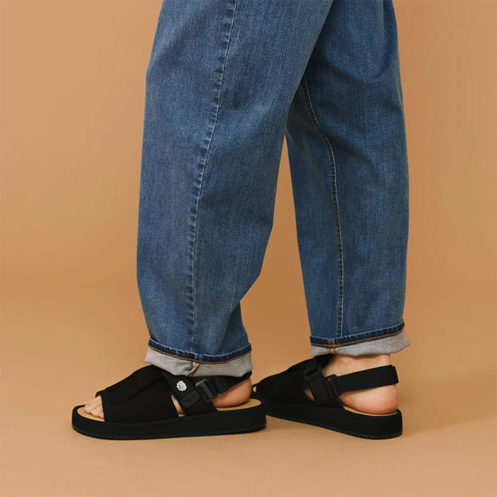 SHAKA (シャカ) / 4WAY ミュールサンダル / OPEN TOE MULE KILT SUEDE - BLACK / SK-356 / メンズ