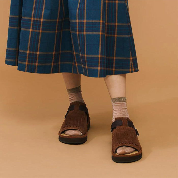 SHAKA (シャカ) / 4WAY ミュールサンダル / OPEN TOE MULE KILT SUEDE - MARRON / SK-356 / メンズ