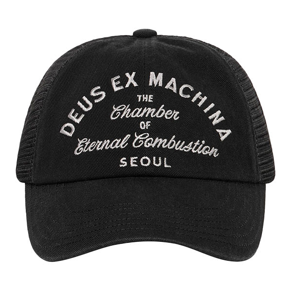 DEUS EX MACHINA ( デウスエクスマキナ ) メッシュキャップ / SEOUL SCRIPT ADDRESS - BLACK / D261UHA020 / メンズ