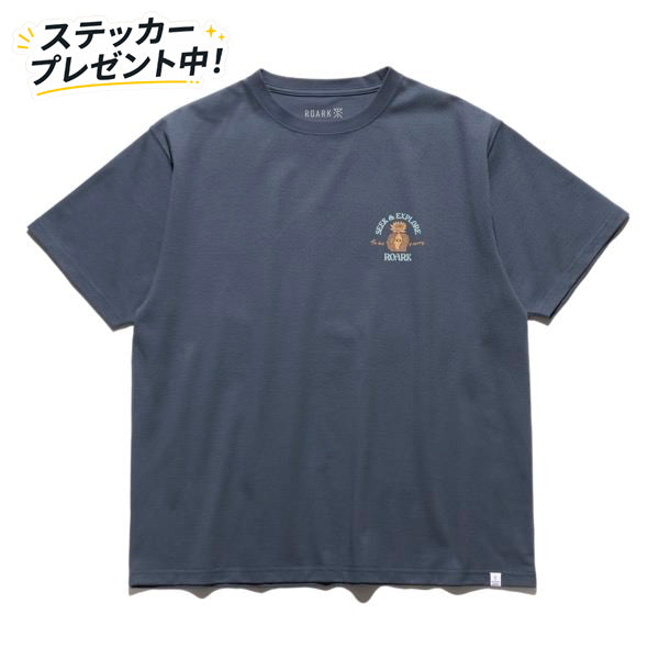 ROARK (ロアーク) /  厚手 コットンライク 半袖ドライTシャツ / "BEATS OF DISCOVERY" FINE TECH DRY TEE - ORION / RTJF1221 / メンズ